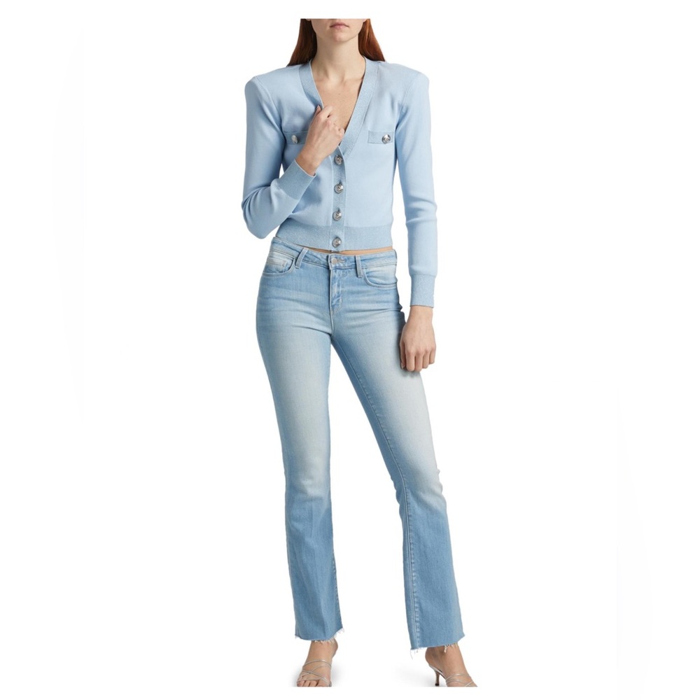 L’AGENCE Taya Knit Crop Cardigan - Picture 4 of 13